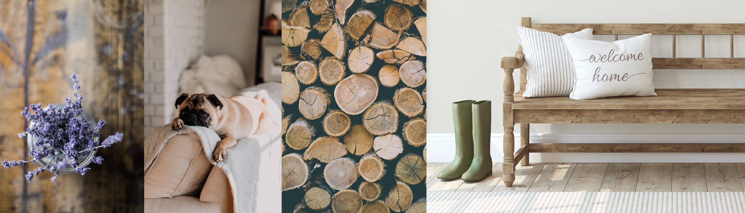 collage of home furnishings