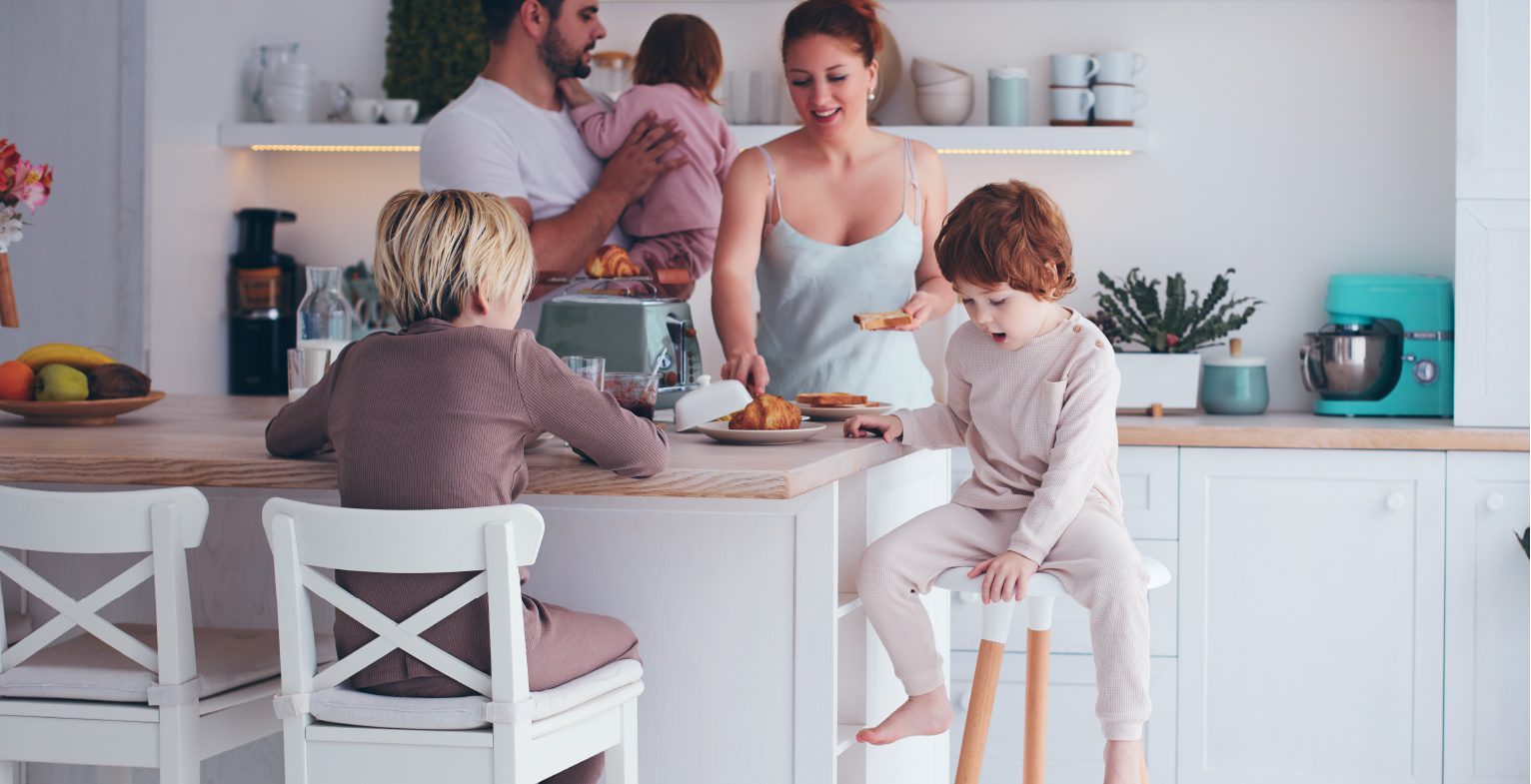 Family in the kitchen